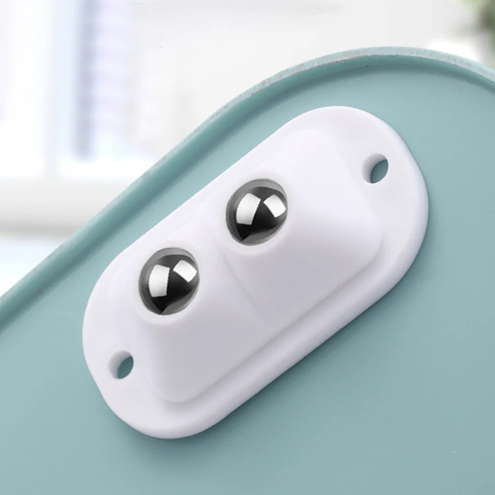 16 Pcs Universal Ball Wheel Small Caster Wheels Sticky Pulley Paste Type Furniture on Trash Can Tables and Chairs