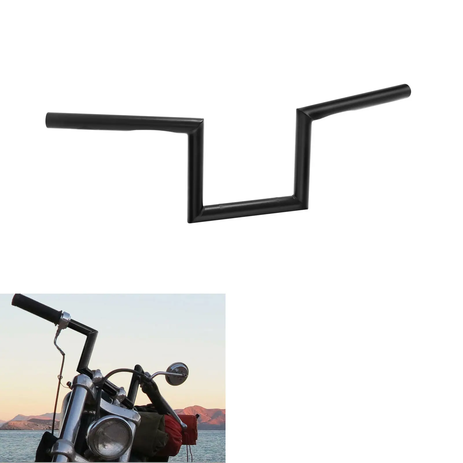 

Black 1" Z-Bars Handlebar For Harley Yamaha Suzuki Kawasaki Chopper Bobber Sportster XL883 1200 Softail Dyna