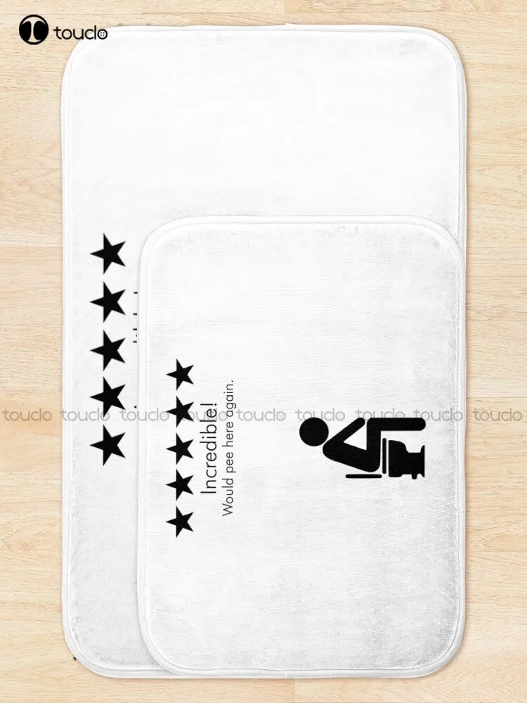 5 Stars Would Pee Here Again Funny Bathroom Bath Mat Soft Bathroom Carpet Cute Carpet