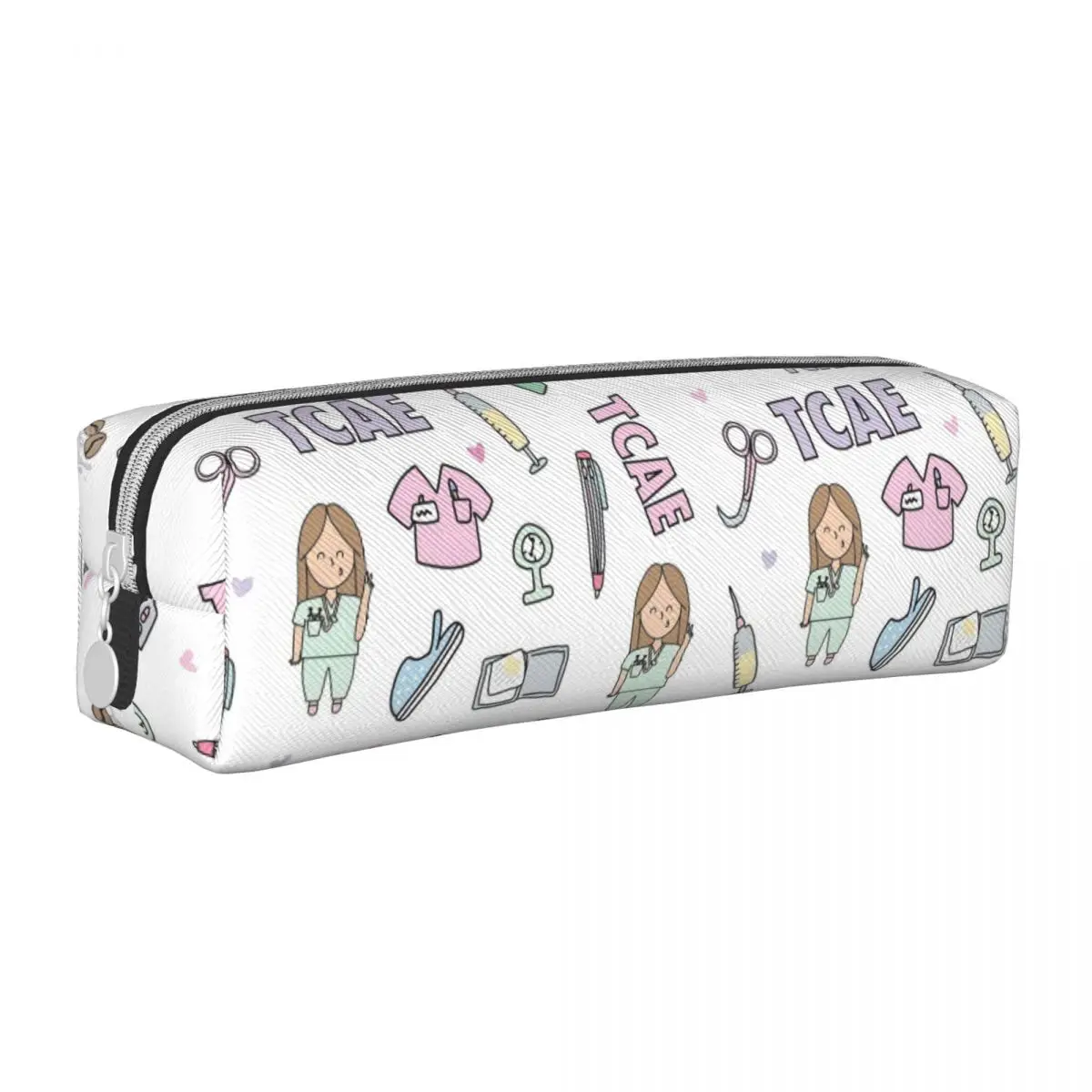 Enfermera En Apuros Nurse Medical Doctor Pencil Case Lovely Pen Box Bag Student Big Capacity Students School Cosmetic Pencil Box