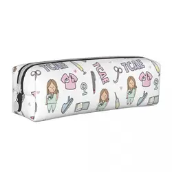 Enfermera En Apuros Nurse Medical Doctor Pencil Case Lovely Pen Box Bag Student Big Capacity Students School Cosmetic Pencil Box