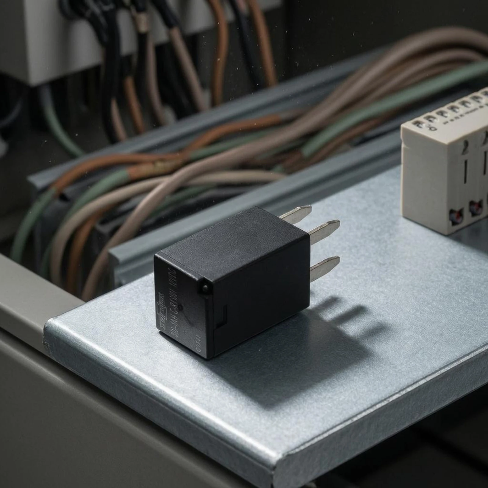 12VDC Relay Rectangular Blade Terminal Relay Electrical Part Black Wiring Diagram - view 2