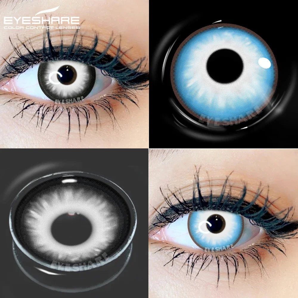 Eyeshare Cosplay Contact Lenses for Eyes Anime Cosplay Colored Lenses Black Blue Multicolored Lenses Contact Lens Beauty Makeup