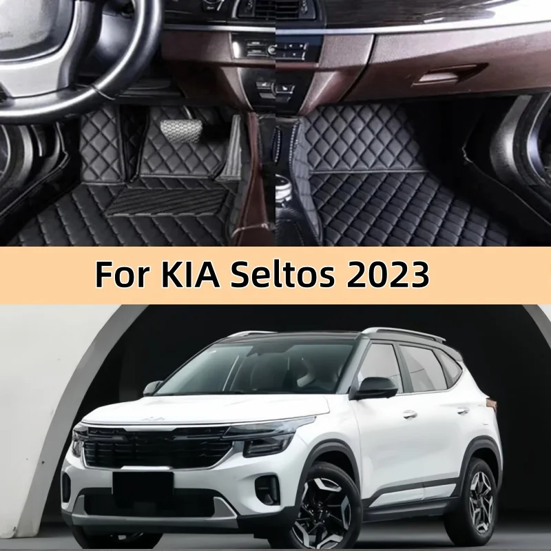 Customized For KIA Seltos 2023 Car Foot Pads Protective Pad Auto Floor Mats Automobile Carpet Cover Interior Auto Accessories