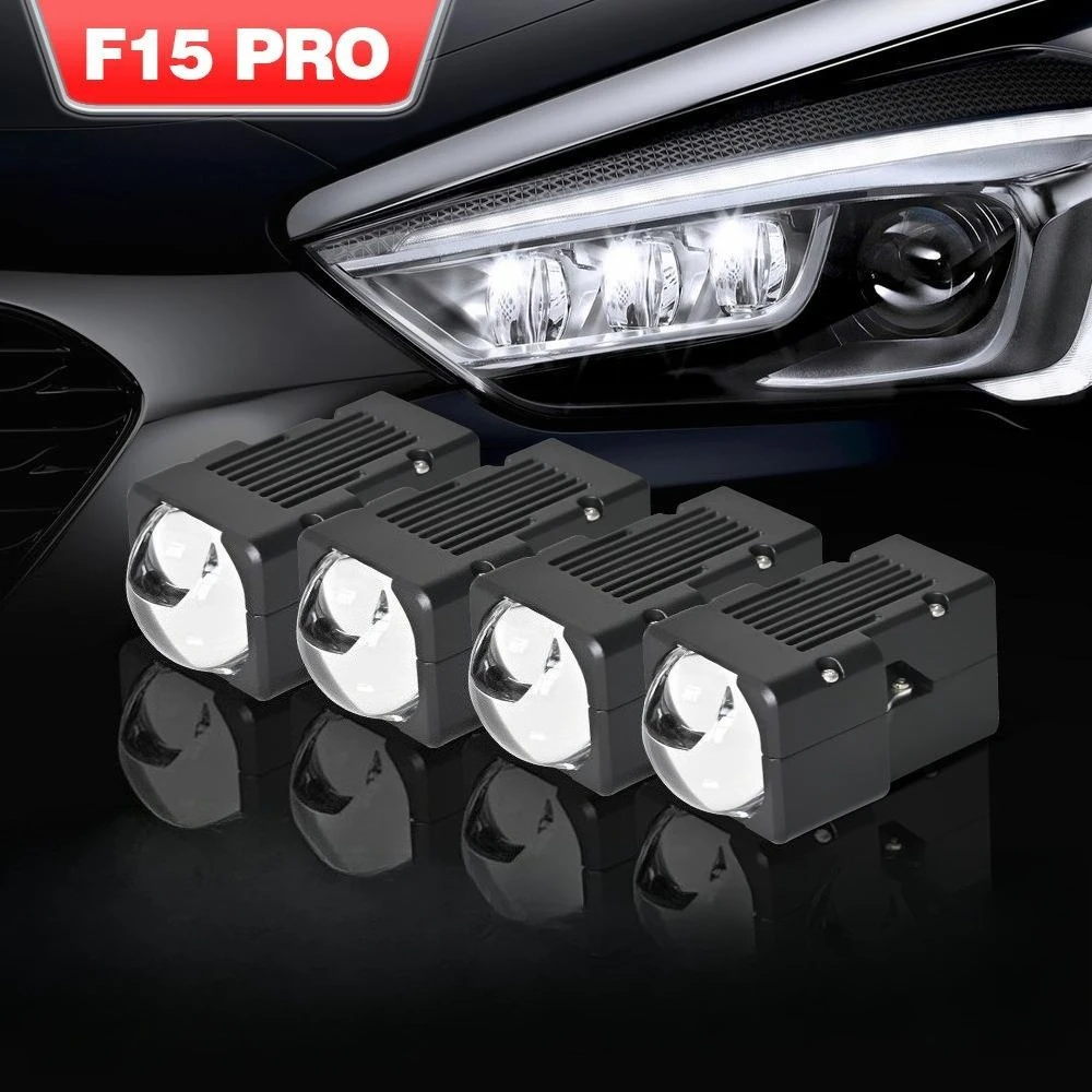 120W Direct Laser LED Projector Module Headlights Bi-Beam Ultra Bright Car Motorcycle Headlamp H7 LED H4 LED Dual Lens