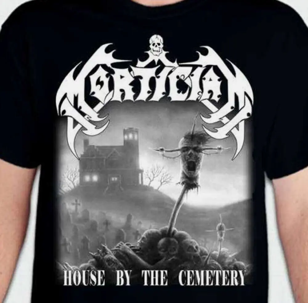 

New Mortician House by the Cemetery Album Cotton Black S-2345XL T-Shirt