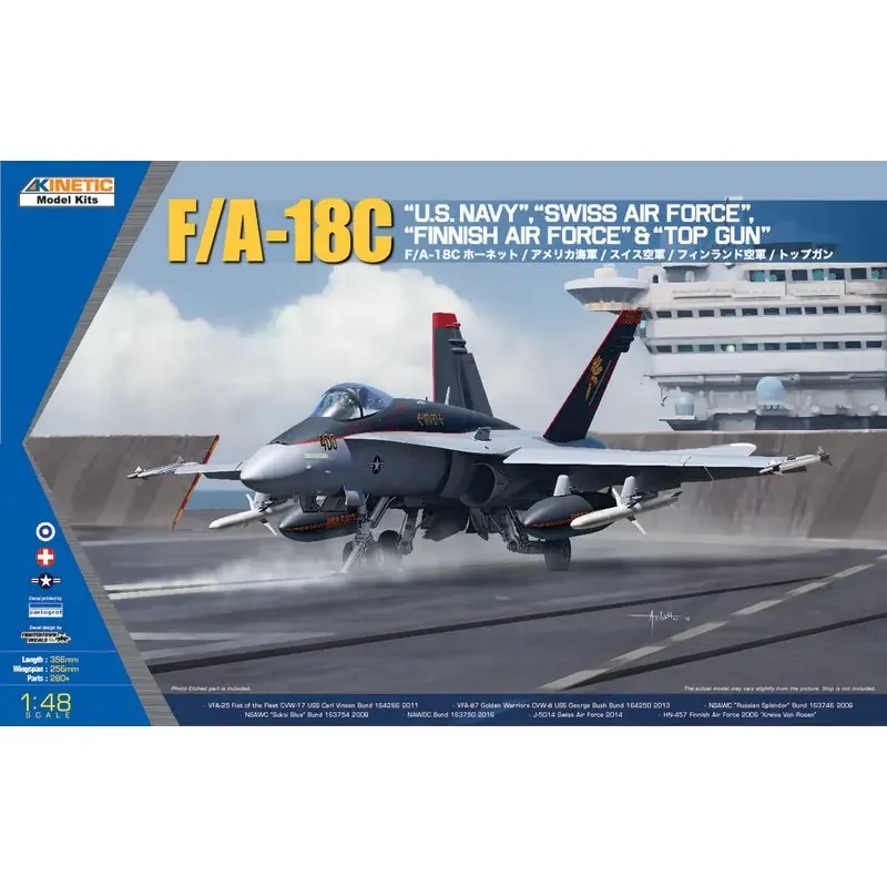 KINETIC K48031 1/48 "U.S. Navy" F/A-18C - ชุดโมเดลสเกลประกอบ