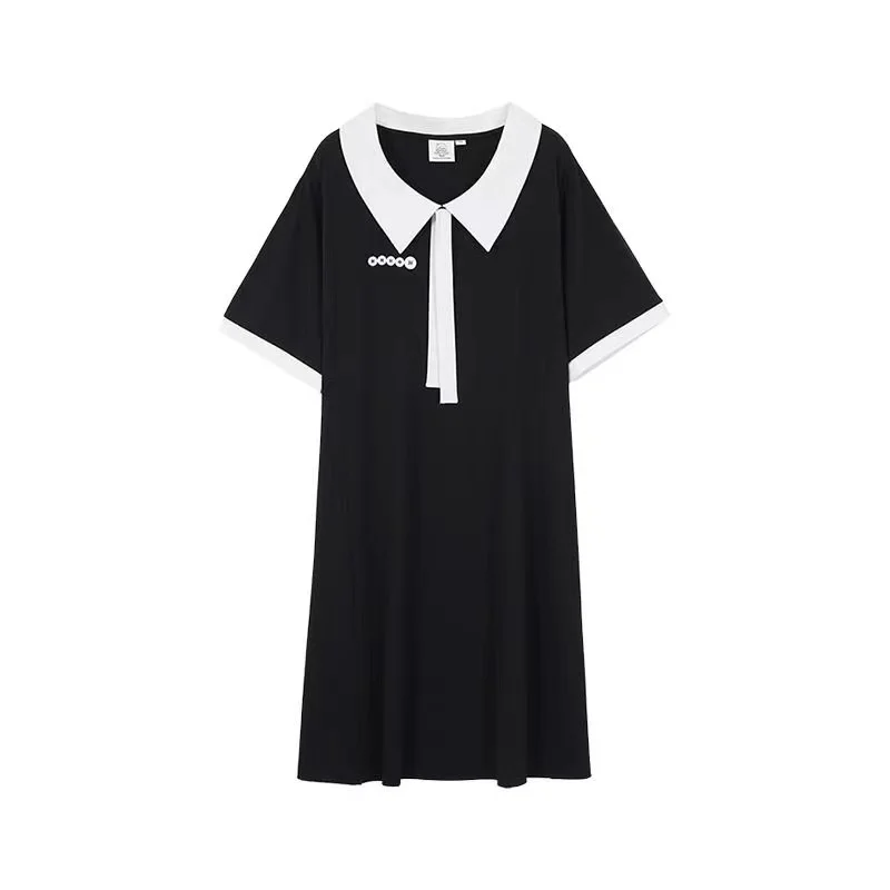 Plus Size 150kg Short-Sleeve Casual CottonT Shirt Dress New Big Women Summer Loose Fat Lady Oversize Dresses For Female Clothing