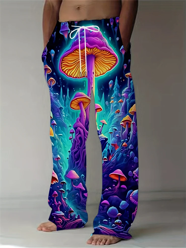 

Новинка весны и лета 2025 года, мужские модные повседневные брюки, свободные пляжные брюки с завязками, мужские спортивные брюки большого размера