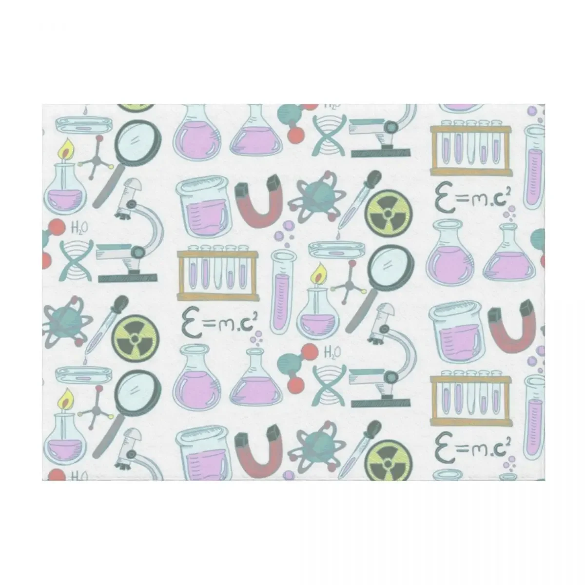 

Science Color Throw Blanket For Sofa Thin Soft Loose Picnic Blankets