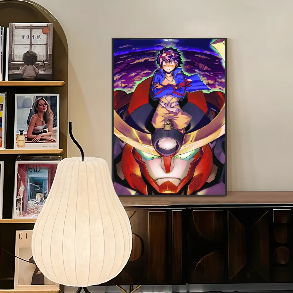 Tengen Toppa Gurren Lagann Anime Posters Sticky HD Quality Wall Art Retro Posters For Home Kawaii Room Decor