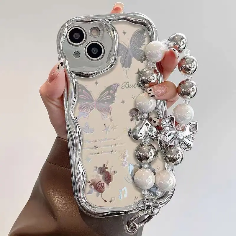 Butterfly Rose Phone Case For Samsung Galaxy A55 A35 A25 A15 A54 A24 A33 A34 A73 5G A32 A51 A52 A53 A71 A72 A30 A50soft