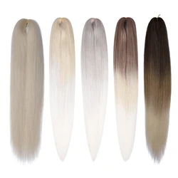 MISS ROLA-Tresses Synthétiques OKE EKALON, 22 Amaran, 60g, 3 Pièces, Extensions de Cheveux Yaki Lisses, Pré-Étirées, Vente en Gros