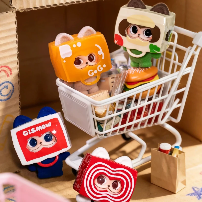 

Funcinating Gismow Blind Box Flocked Figurine Detachable Hat Rotatable Pose Changing Desktop Ornament For Adult Collectors