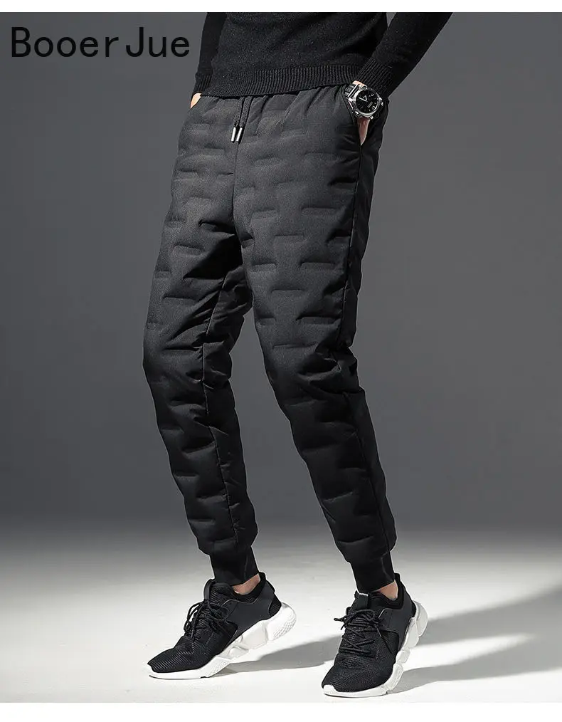 90% Weiße Entendaunen Gefütterte Verdickte Winter Outdoor Wander- und Sport-Warmdaunenhose Herren Jogginghose Thermohose für Paare – Detail 15