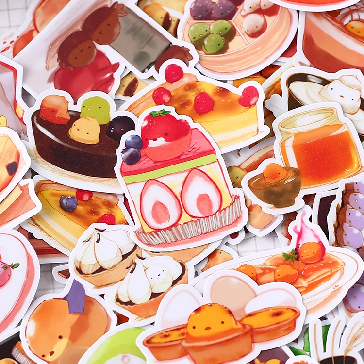 

78pcs Cute Self-made Bird Chicken Food Sticekrs Handbook Paper Baggage Handbook Cute Diary Decoration Mobile Phone Stickers