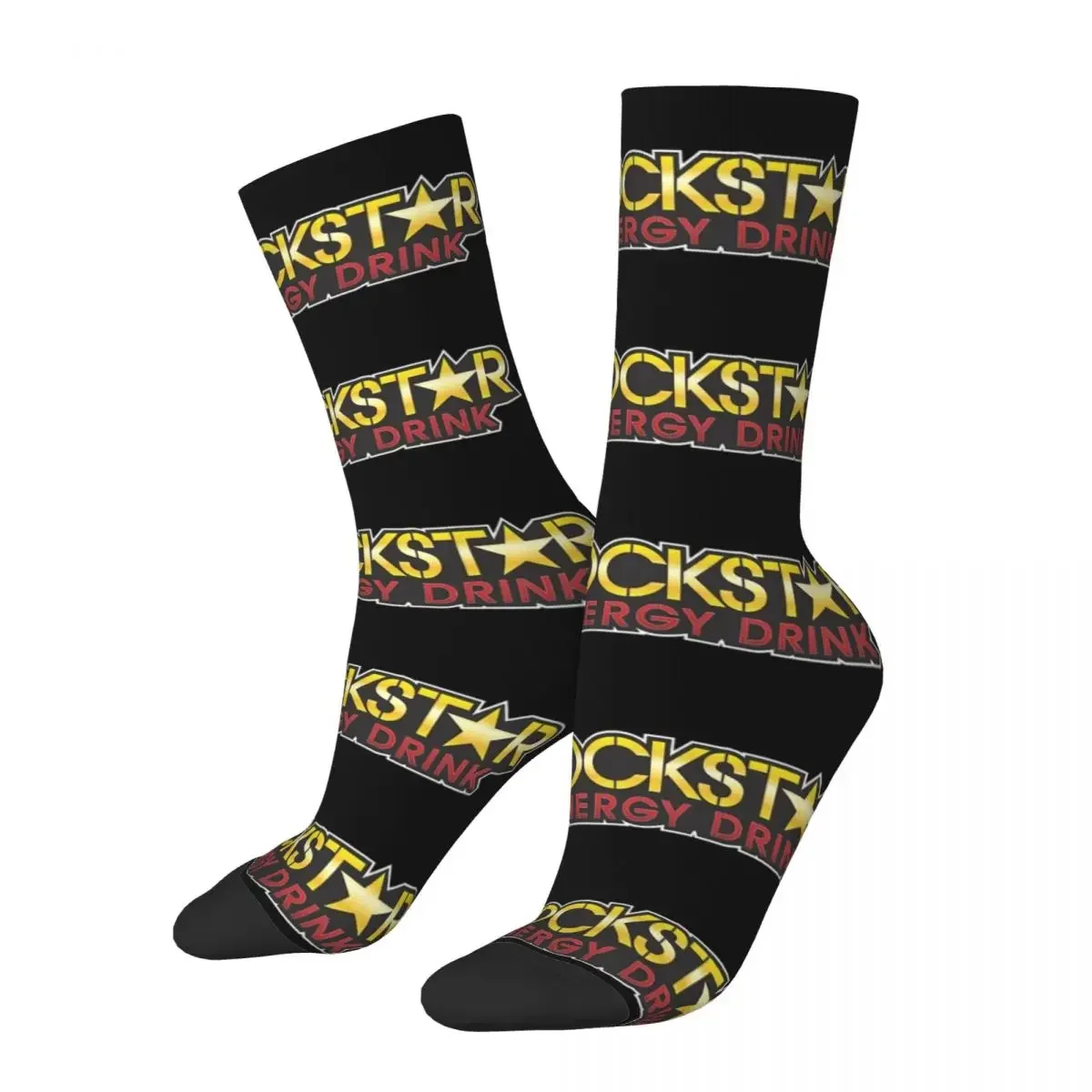 Rockstar Energy Drink Socks Men Women Polyester Funny Socks Harajuku Spring Summer Autumn Winter Middle Tube Stockings Gifts