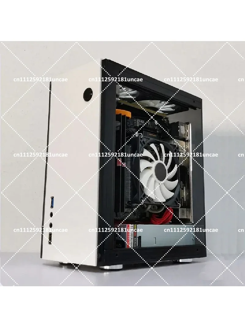Mini ITX Side Transparent Chassis, Small 1U Power Supply A4 Case for Compact Builds view 2