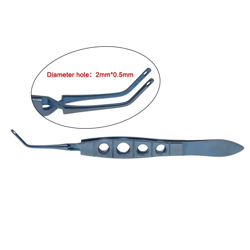 

GREATLH Eyelid Scleral Plug Forceps 114mm Long Forceps Eye Ophthalmic Instrument Tianium Alloy