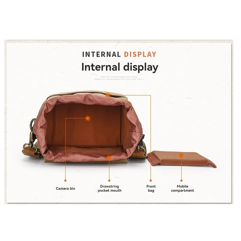 

A41Z-Canvas SLR Camera Bag Mini Single Messenger Bags Waterproof Wear-Resistant Shoulder Photography Backpacks