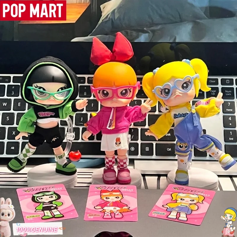 

POP MART Molly X The Powerpuff Girls Series Blind Box Anime Action Figure Bjd Toys Trendy Guess Bag Cute Figurines Doll Ornament