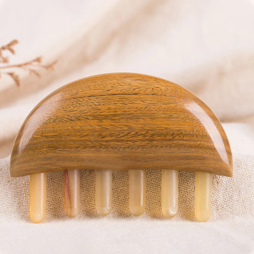 1 pçs de madeira pente de dente largo sândalo suave pente de massagem de cabelo portátil leve durável ferramenta de cabeleireiro para viagens cabelo