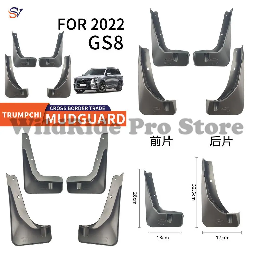 

Front & Rear Mud Flaps for 2022 Trumpchi GS8 Fuel Version Easy Installation PP Soft Rubber Tire Protection