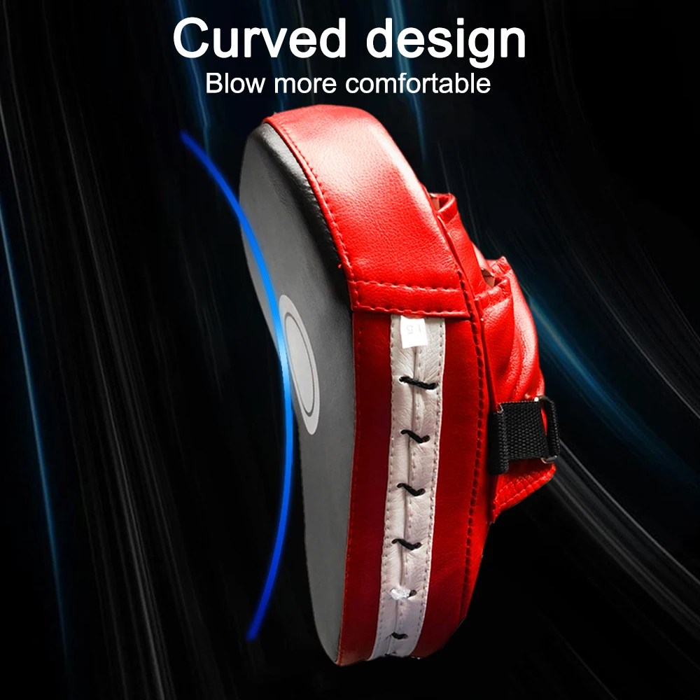 Curved Boxing Muay Thai Hand Target Sanda Training Thickened Earthquake-resistant Curved Baffle PU Leather 5-finger Hand Target