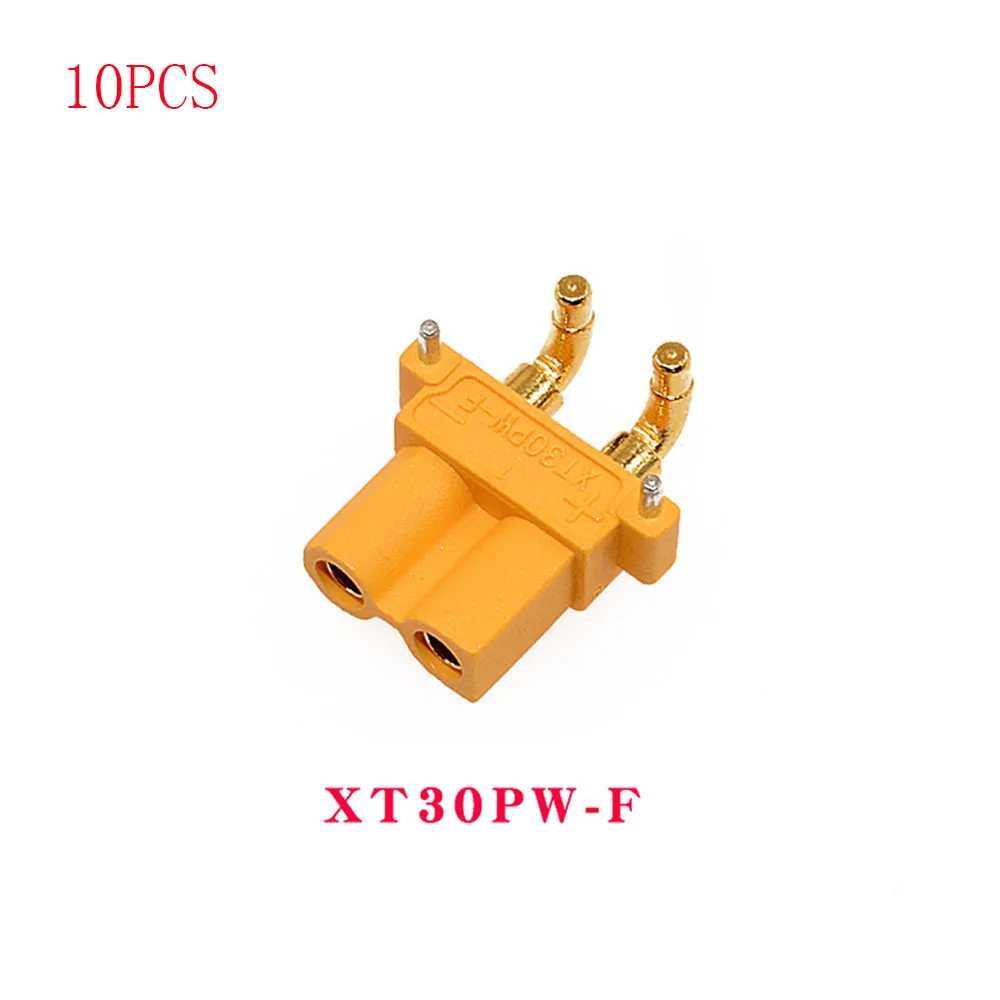 10PCS/5Pairs XT30PW Male Female High Current Connector 2mm Banana Golden Head Right Angle Horizontal 2Pin Connector for RC Model