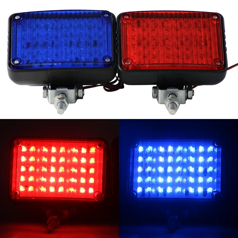 Motorcycle warning light, alarm light, electric scooter, strobe night warning light, front pole LED, red and blue flashing indic