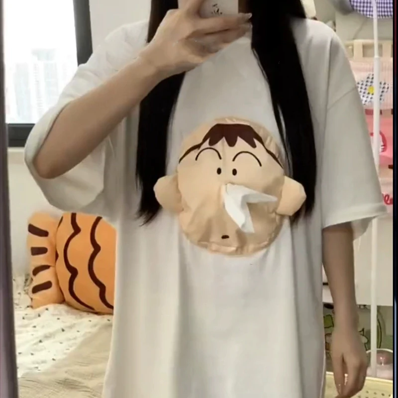 

Summer Funny Couple Tshirts Women Fashion Loose Round Neck Short Sleeve Tees Cute Cartoon Big Size Unisex Tops