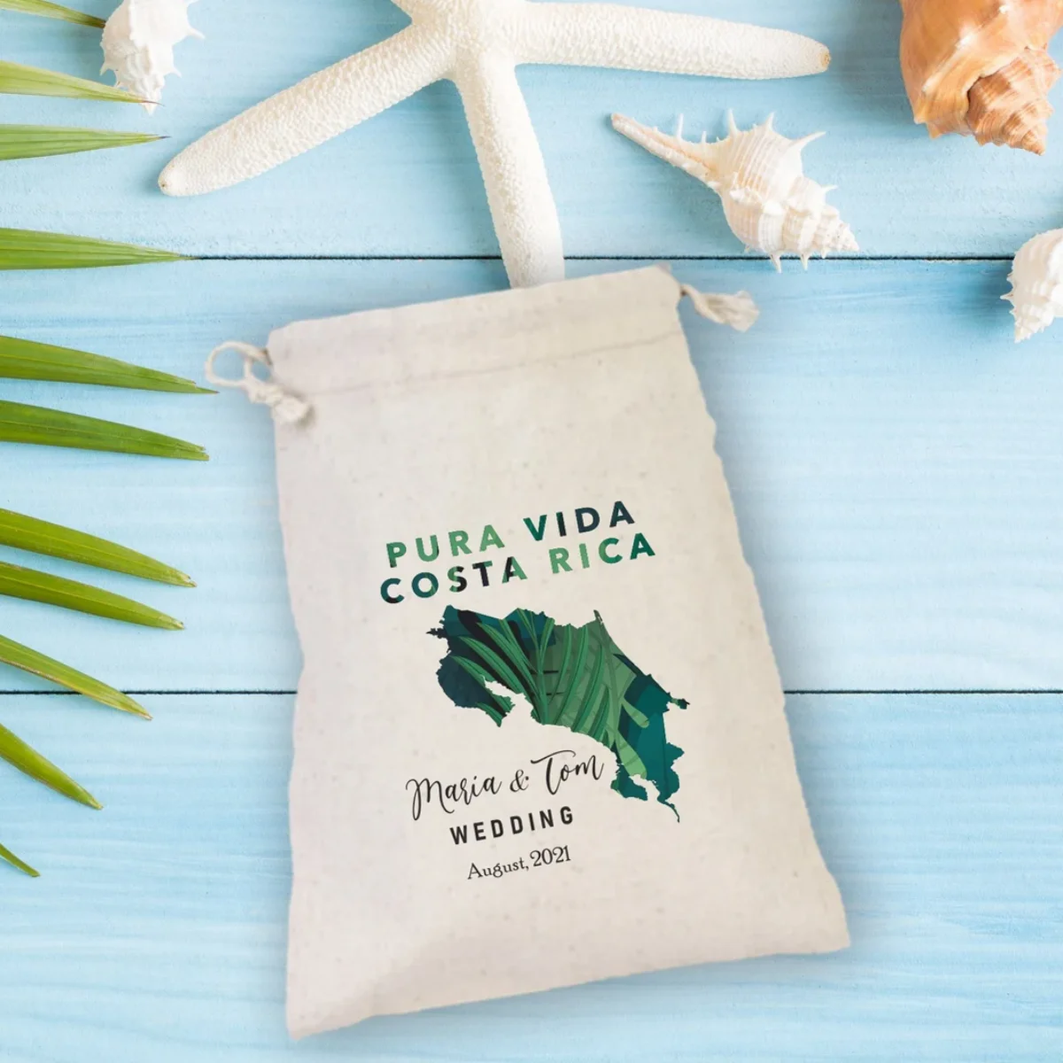 Pura Vida Costa Rica Destination Bachelorette Party Hangover Kit, Costa Rica Beach Party Favor Bags, Wedding Part Favor, Costa R