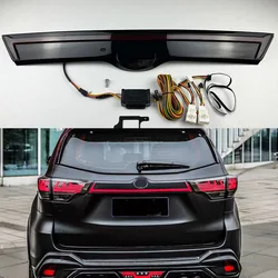 LED width taillight through truck lamp for Highlander new modification trunk streamer lamps for toyota Highlander 15-19