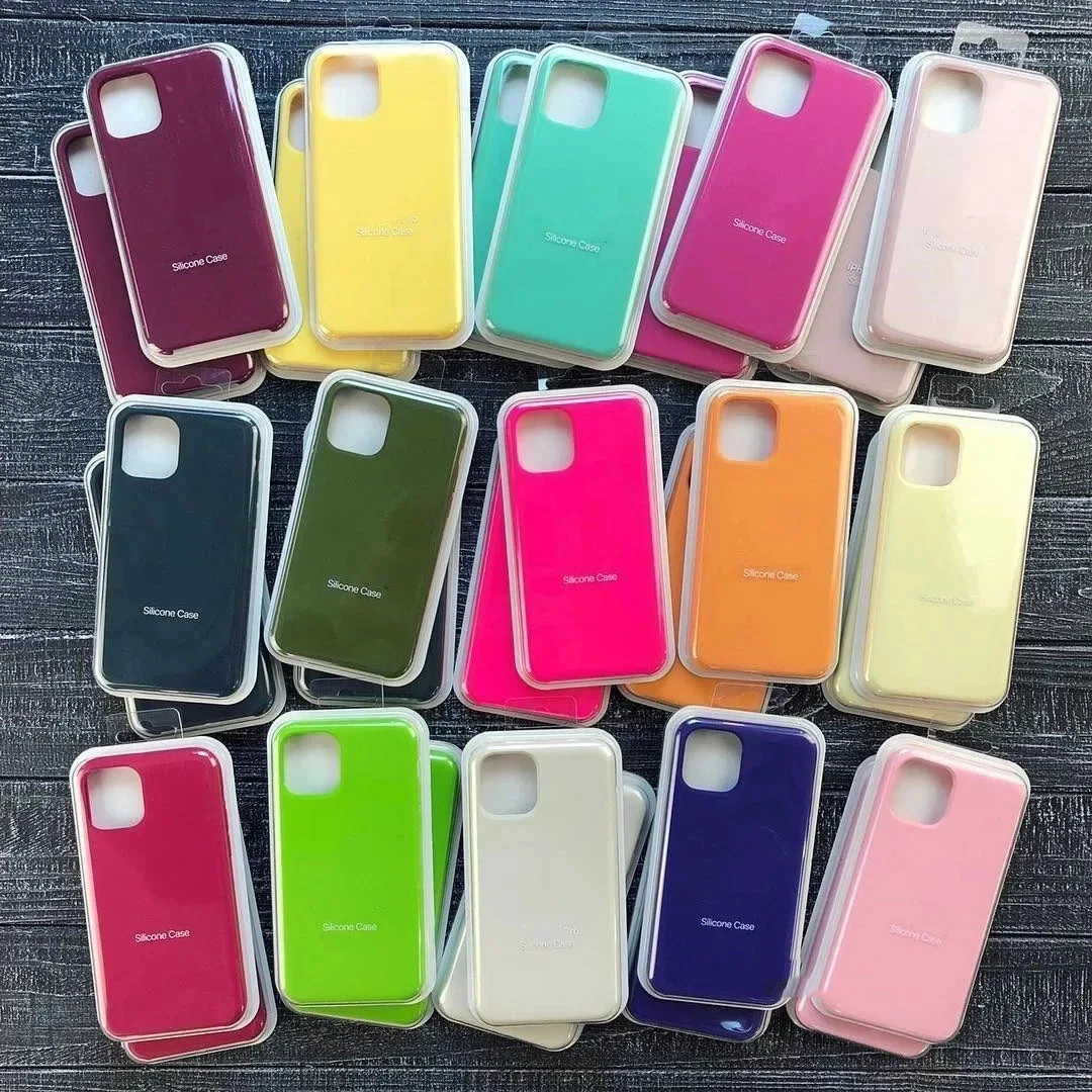 Luxury Silicone Case for iPhone 16 15 14 13 12 X XR XS MAX Official Cover for iPhone 14 Plus 11 15 16 Pro Max 7 8 Plus SE 2020