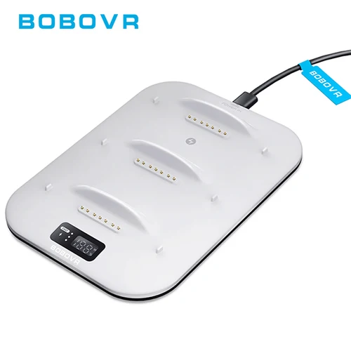 BOBOVR BD3 base de carga para batería B100 estación de carga rápida 30W de potencia para accesorios Quest3 VR, 0-80% en solo 1 hora