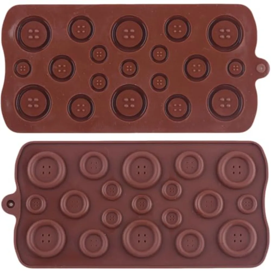 

2Pcs Button Silicone Chocolate Molds For Chocolate Candy