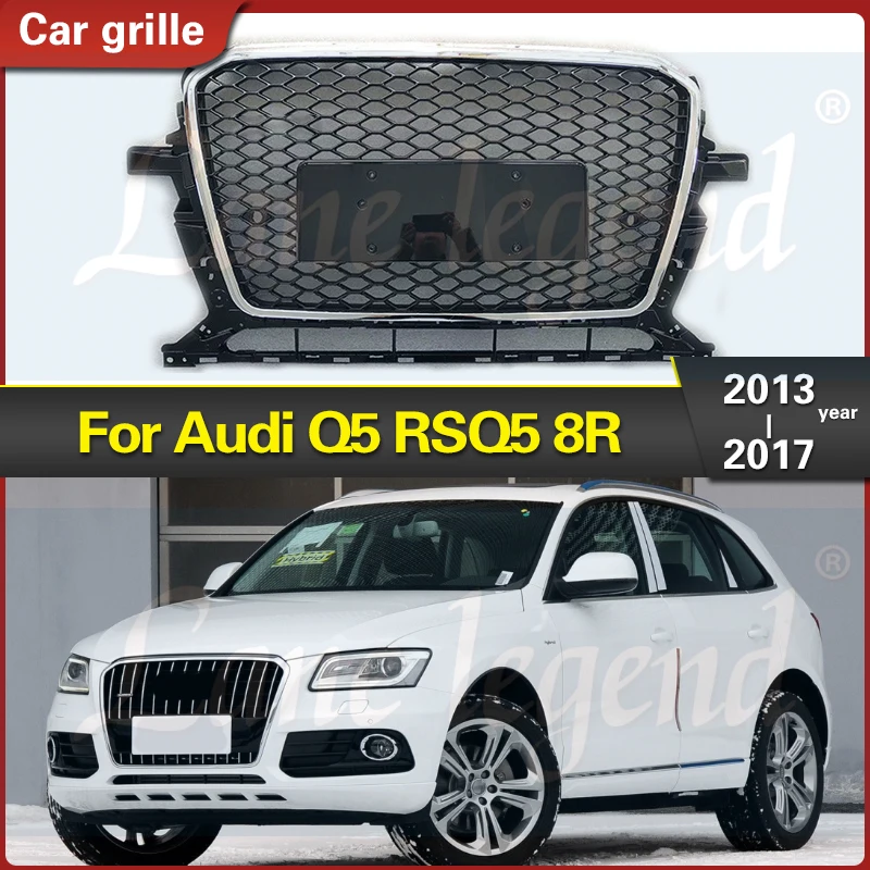 

Car Front Bumper Grill Mask Radiator Grille Medium net For AUDI Q5 RSQ5 22013-2017 Racing Grills AUTO GRILLE Auto Accessories