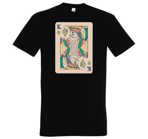 Herren T-Shirt King High Männer Motiv Kiffer Poker Spieler Kartenspieler Lustig