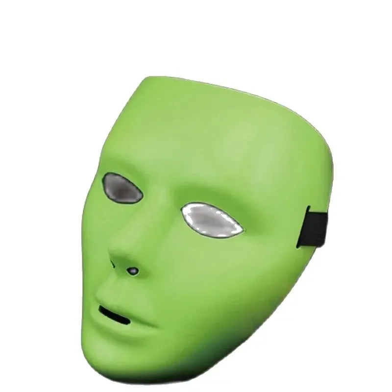 Máscara facial luminosa verde Hip-Hop Ghost Dance JabbaWockeeZ estilo accesorio de Halloween para hombres y mujeres disfraz de Hip Hop