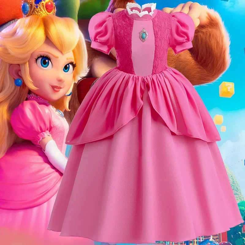 

Jupe pour filles, Costumes de Cosplay, robe de princesse en dentelle, manches à bulles, robe de soirée, vacances