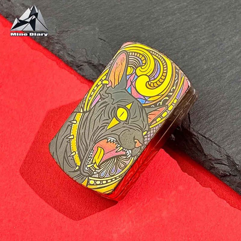 

New EDC Fidget Slider Stress Relief Toy Titanium Metal Three Syllable Mechanical Push Slider Fidget Toys Antistress Anxiety Toys