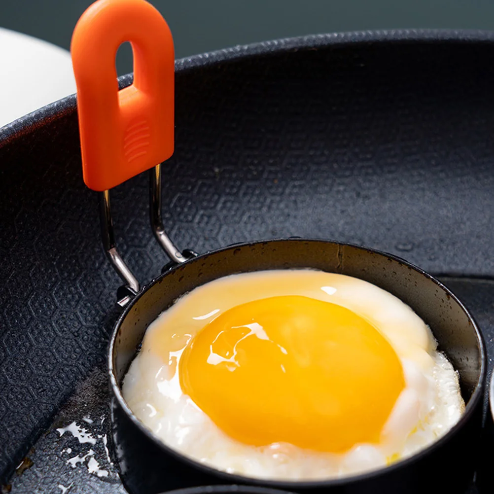 

1Set Egg Frying Tool Stainless Steel Foldable Handle Non Stick Round Cooking Mold Easy Demould for Home Kitchen