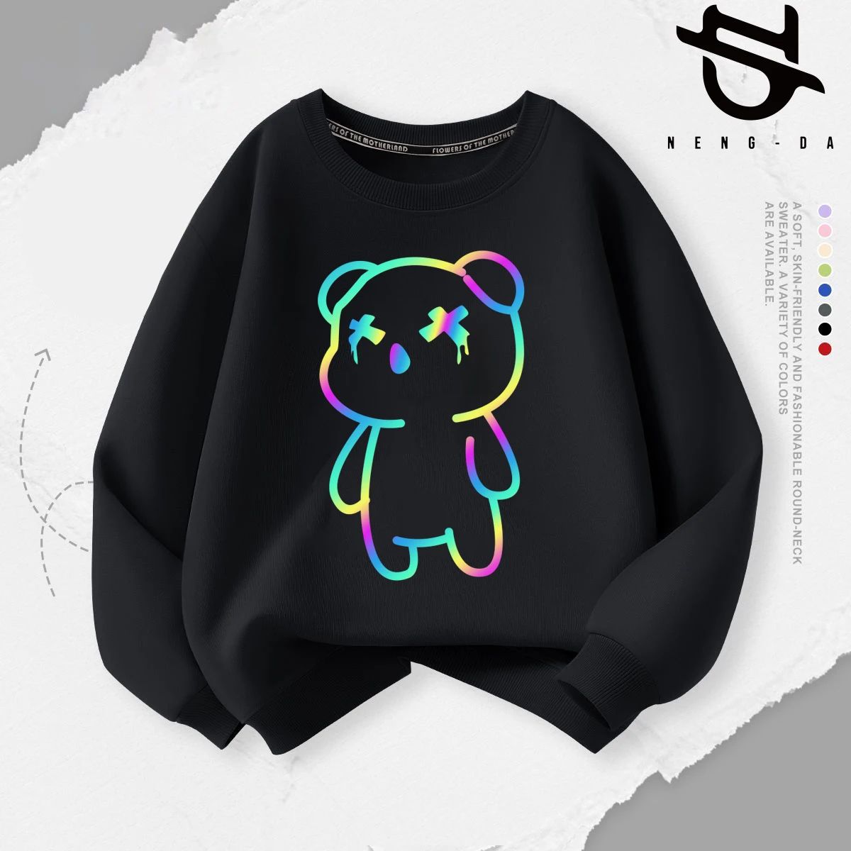 

Новый детский повседневный свитшот для мальчиков и девочек, спортивная одежда с мультяшным принтом, высококачественный хлопковый топ, свободный повседневный пуловер с длинными рукавами, 2025