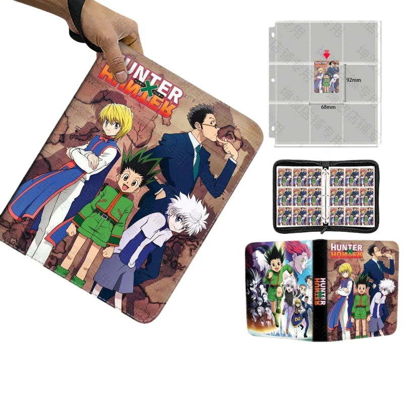 Hunter X Hunter Game Card Book Photo Album Business Card Holder PU Binder Badge Collection Children's Toy Anime Birthday Gift