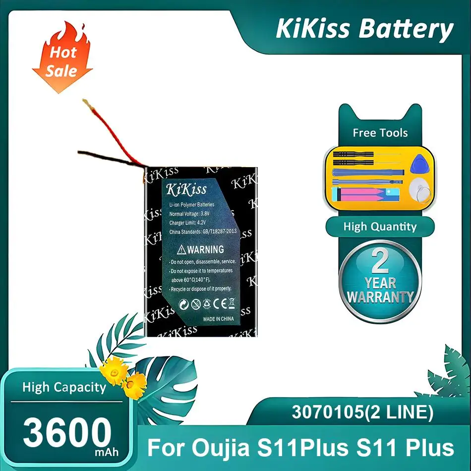 

Совершенно новый аккумулятор для мобильного телефона Oujia S11 Plus, 3070105 (2 линии), 3600 мАч