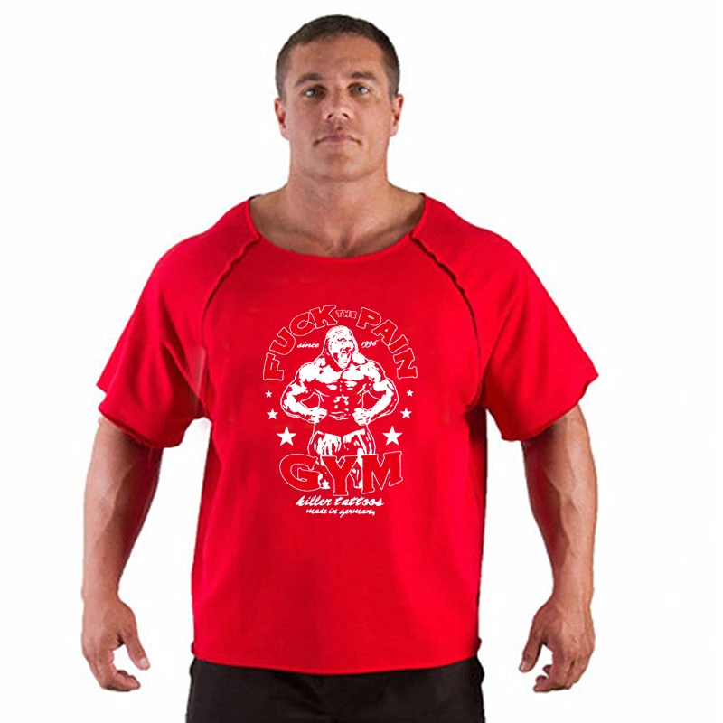 Men Oversize T-shirts Gym Fitness Clothing Mens No Pain No Gain T Shirt For Male Bodybuilding Tshirts Loose Breathable Clothes view 2