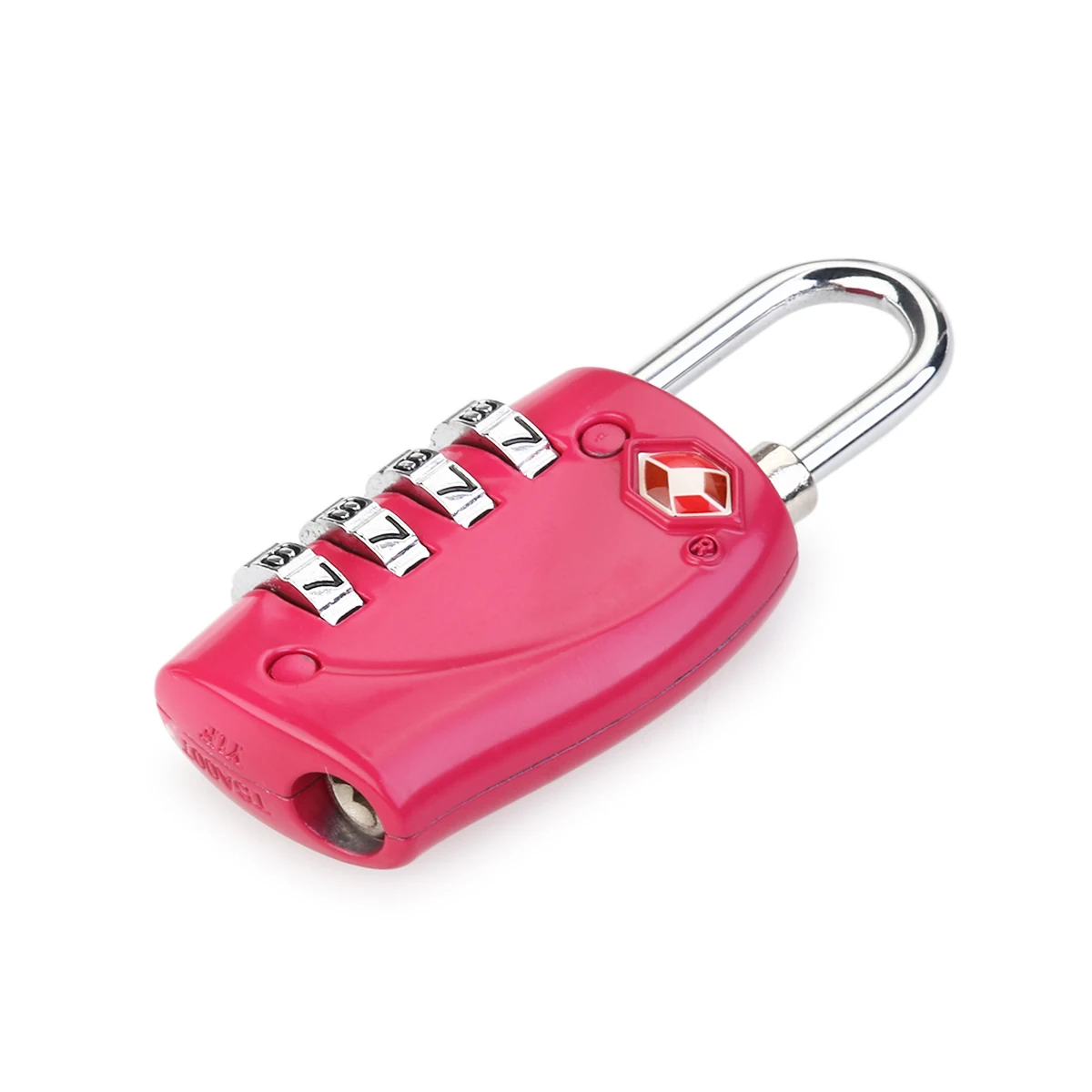 TSA ได้รับการอนุมัติล็อคกระเป๋าเดินทางสีส้ม 4 กุญแจรหัสผ่าน Resettable TSA-330 ขนาด 6 7x3 1 ซม.Secure กระเป๋าเดินทาง Locker