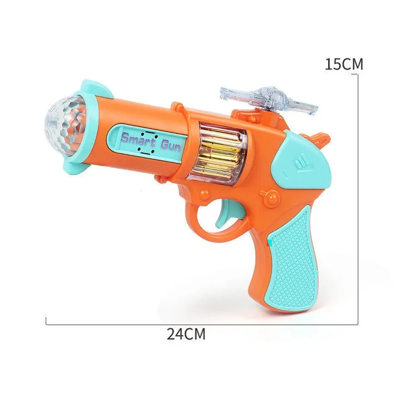 カラフルな回転投影キッズピストル電動フラッシュサウンド＆ライト子供用おもちゃガンギフト