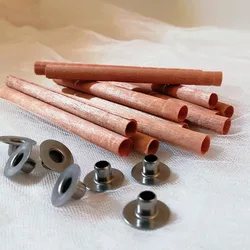 7 sztuk cylindryczne drewniane świeca knoty zestaw okrągła rura świeca drewniana rdzenie z podstawą do świeca DIY Making Craft sojowy Parffin wosk knot