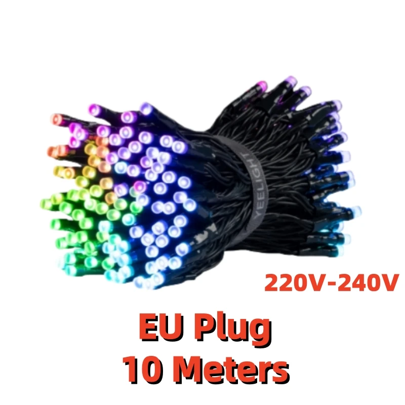 YEELIGHT Kerstverlichting met Bluetooth-verbinding, 20 lichteffecten, dynamische RGB, slimme app-bediening voor bomen en gangen
